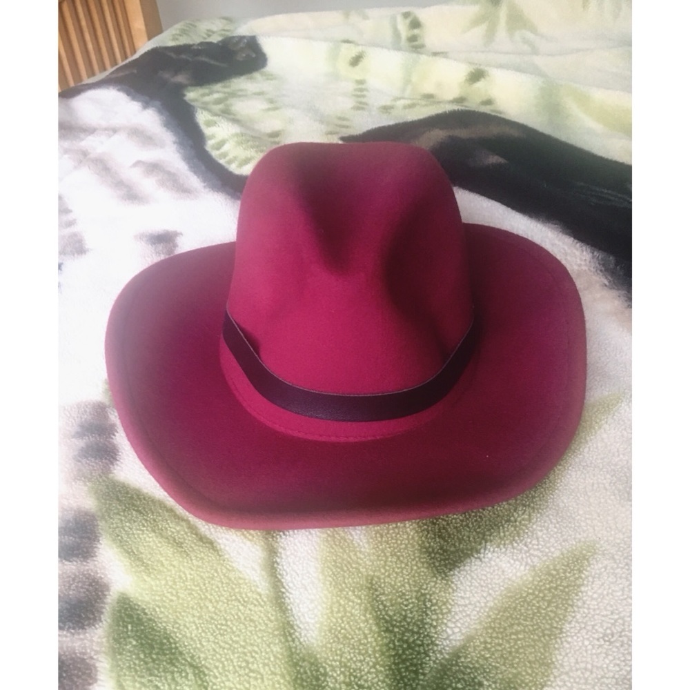 Maroon Brim Hat